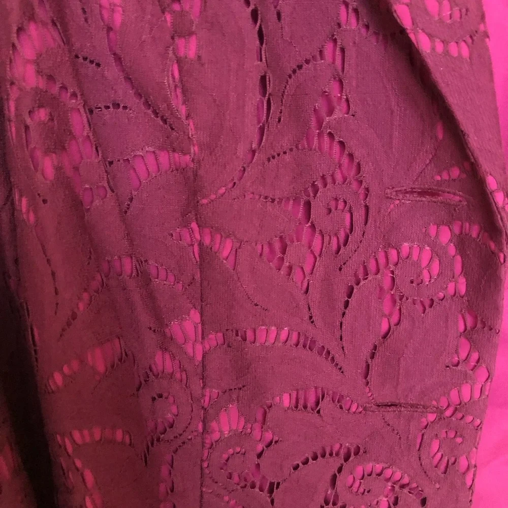 Cabi Frolic Jacket in Plumberry Lace - Picture 6 of 9